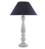 Black Fabric shade Table Lamp with Wood base