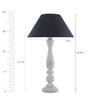 Black Fabric shade Table Lamp with Wood base