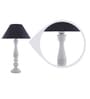 Black Fabric shade Table Lamp with Wood base