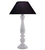 Black Fabric shade Table Lamp with Wood base