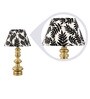 Black Fabric Shade Table Lamp with Gold Base