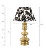Black Fabric Shade Table Lamp with Gold Base