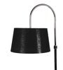 Gabrielle Black Fabric Shade Shelf Floor Lamp With Wood Base