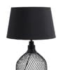 Marigot Black Fabric Shade Night Lamp With Metal Base