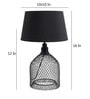 Marigot Black Fabric Shade Night Lamp With Metal Base