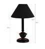 Black Fabric Shade Table Lamp with Black Base