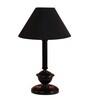 Black Fabric Shade Table Lamp with Black Base