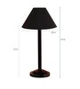 Black Fabric Shade Table Lamp with Black Base
