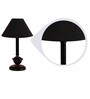 Black Fabric Shade Table Lamp with Black Base