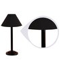 Black Fabric Shade Table Lamp with Black Base