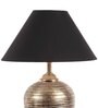 Matera Black Fabric Shade Night Lamp With Teracotta Base