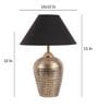 Matera Black Fabric Shade Night Lamp With Teracotta Base