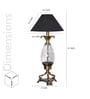 Black Fabric Shade Table Lamp with Brown Base