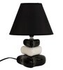 Black Fabric Shade Table Lamp With Ceramic Base
