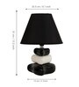 Black Fabric Shade Table Lamp With Ceramic Base