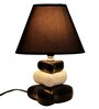 Black Fabric Shade Table Lamp With Ceramic Base