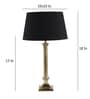 Black Fabric Shade Table Lamp With Golden Base