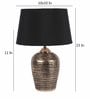 Troika Black Fabric Shade Night Lamp With Teracotta Base