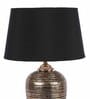 Troika Black Fabric Shade Night Lamp With Teracotta Base