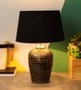 Troika Black Fabric Shade Night Lamp With Teracotta Base
