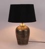 Troika Black Fabric Shade Night Lamp With Teracotta Base
