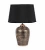 Troika Black Fabric Shade Night Lamp With Teracotta Base