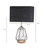Black Shade Table Lamp With Metal Base