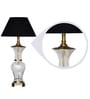 Black Fabric Shade Table Lamp With Transparent Base