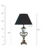 Como Black Fabric Shade Table Lamp With Glass Base