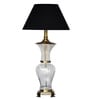 Black Fabric Shade Table Lamp With Transparent Base