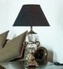 Como Black Fabric Shade Table Lamp With Glass Base