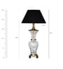Black Fabric Shade Table Lamp With Transparent Base