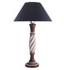 Black Fabric shade Table Lamp with Wood base