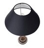 Black Fabric shade Table Lamp with Wood base