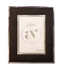 Black Faux Leather Midnight Luxe Wall And Tabletop Photo Frame 4X6Inches