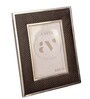 Black Faux Leather Midnight Luxe Wall And Tabletop Photo Frame 4X6Inches