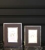 Black Faux Leather Noir Silver Prestige Wall And Tabletop Photo Frame 5X7Inches