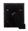 Black Faux Leather Noir Silver Prestige Wall And Tabletop Photo Frame 5X7Inches