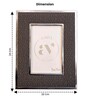 Black Faux Leather Noir Silver Prestige Wall And Tabletop Photo Frame 5X7Inches