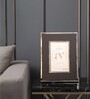 Black Faux Leather Noir Silver Prestige Wall And Tabletop Photo Frame 5X7Inches