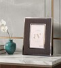 Black Faux Leather Noir Silver Prestige Wall And Tabletop Photo Frame 5X7Inches