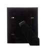 Black Faux Leather Noir Silver Prestige Wall And Tabletop Photo Frame 5X7Inches