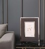Black Faux Leather Noir Silver Prestige Wall And Tabletop Photo Frame 5X7Inches