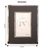 Black Faux Leather Noir Silver Prestige Wall And Tabletop Photo Frame 5X7Inches