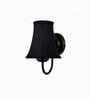 Black Finish Wall Light   Black Cotton Shade | Modern Bedroom Decor