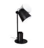 Black Fixed Arm Table Lamp for Study/Reading