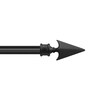 Black Flat Arrow Iron Expandable 2 Curtain Rod with Accessories ( 36 to 66 Inches)