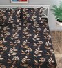 Black Floral 144 TC Poly Cotton Queen Sized Bedsheet With 2 Pillow Covers Forever Collection
