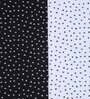 Black Floral 200 TC Cotton 1 Double Bedsheet with 2 Pillow Covers