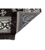 Black Floral Chenile 5 X 7 Feet Machine Made Carpet
